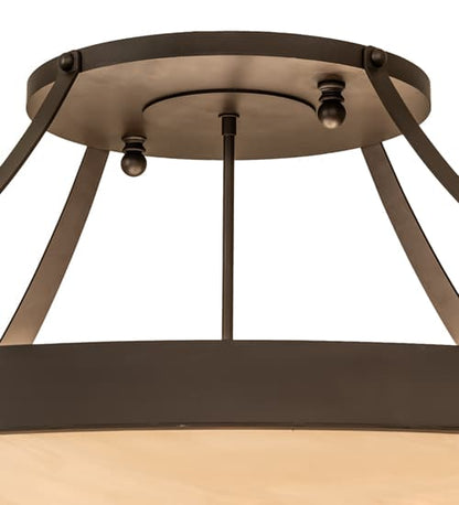 Urban 8 Light 43" Wide Semi-Flush Bowl Ceiling Fixture - Oil Rubbed Bronze Finish