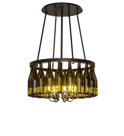 Tuscan Vineyard 6 Light 26" Wide Ring Chandelier