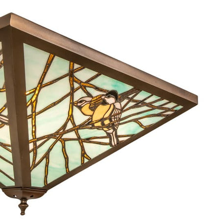 Backyard Friends 4 Light 12-1/2" Tall Semi-Flush Ceiling Fixture - Antique Copper Finish