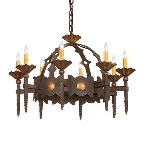 Antibes 8 Light 28" Wide Taper Candle Style Chandelier