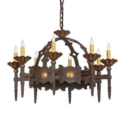 Antibes 8 Light 28" Wide Taper Candle Style Chandelier