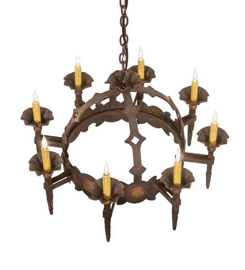 Antibes 8 Light 28" Wide Taper Candle Style Chandelier