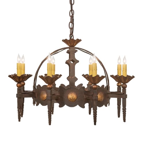 Antibes 8 Light 28" Wide Taper Candle Style Chandelier