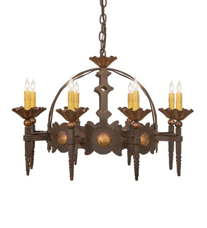 Antibes 8 Light 28" Wide Taper Candle Style Chandelier