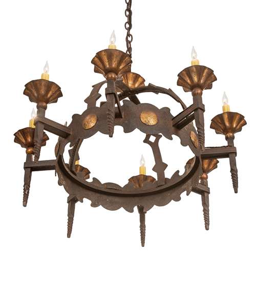 Antibes 8 Light 28" Wide Taper Candle Style Chandelier