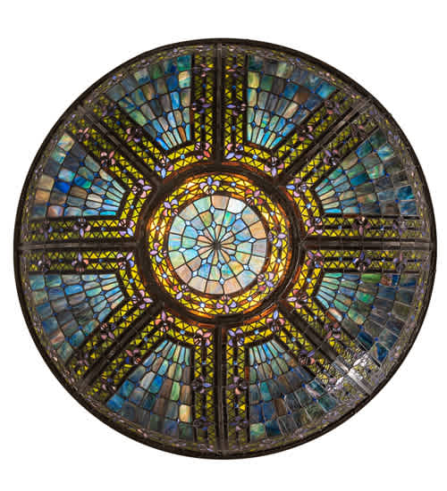 Fleur-de-lis 8 Light 40" Wide Semi-Flush Bowl Ceiling Fixture - Oil Rubbed Bronze Finish