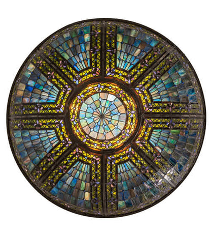 Fleur-de-lis 8 Light 40" Wide Semi-Flush Bowl Ceiling Fixture - Oil Rubbed Bronze Finish