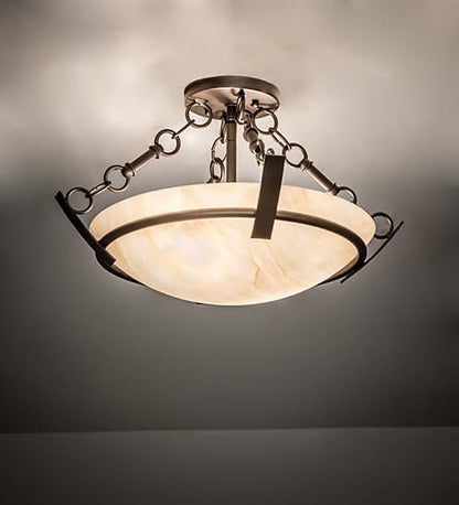 Covina 2 Light 18" Wide Semi-Flush Bowl Ceiling Fixture