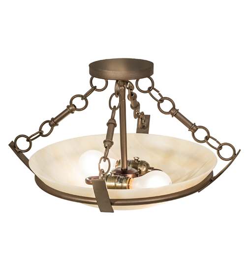 Covina 2 Light 18" Wide Semi-Flush Bowl Ceiling Fixture