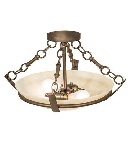 Covina 2 Light 18" Wide Semi-Flush Bowl Ceiling Fixture
