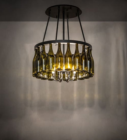 Tuscan Vineyard 6 Light 36" Wide Semi-Flush Drum Ceiling Fixture