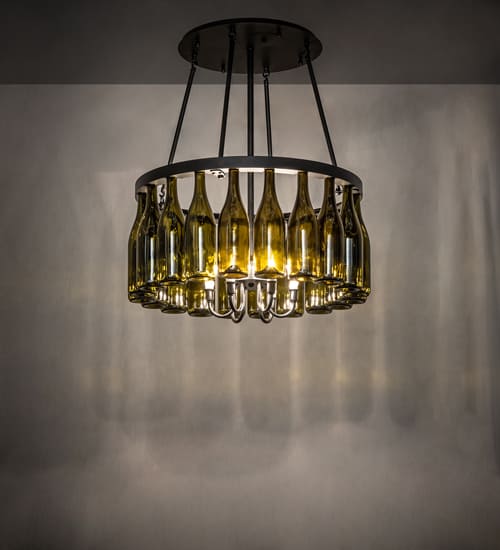 Tuscan Vineyard 6 Light 36" Wide Semi-Flush Drum Ceiling Fixture