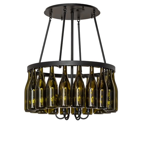 Tuscan Vineyard 6 Light 36" Wide Semi-Flush Drum Ceiling Fixture