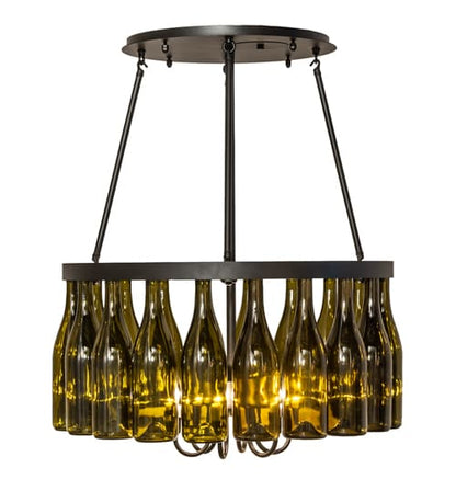Tuscan Vineyard 6 Light 36" Wide Semi-Flush Drum Ceiling Fixture