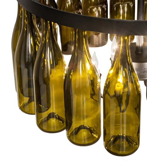 Tuscan Vineyard 6 Light 36" Wide Semi-Flush Drum Ceiling Fixture