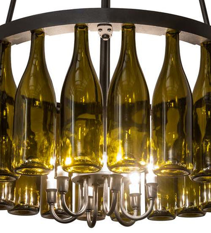 Tuscan Vineyard 6 Light 36" Wide Semi-Flush Drum Ceiling Fixture