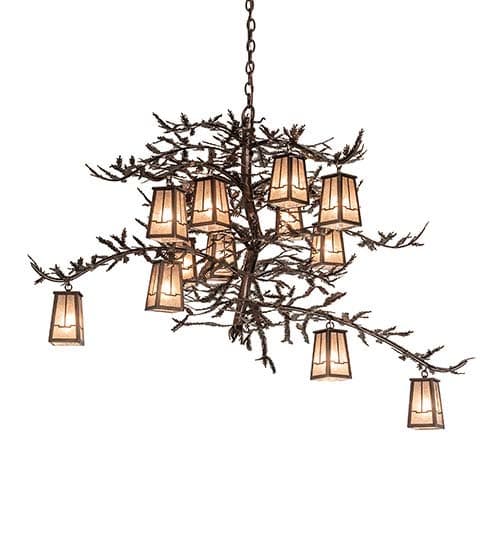 Pine Branch 12 Light 52" Wide Chandelier