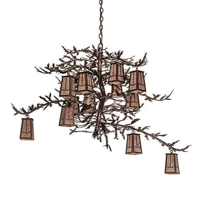 Pine Branch 12 Light 52" Wide Chandelier