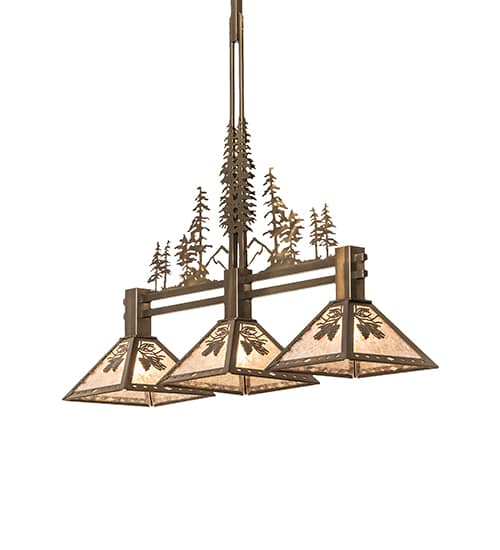 3 Light 45" Wide Linear Pendant