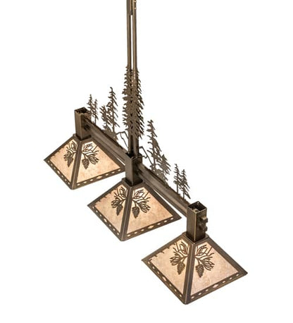 3 Light 45" Wide Linear Pendant