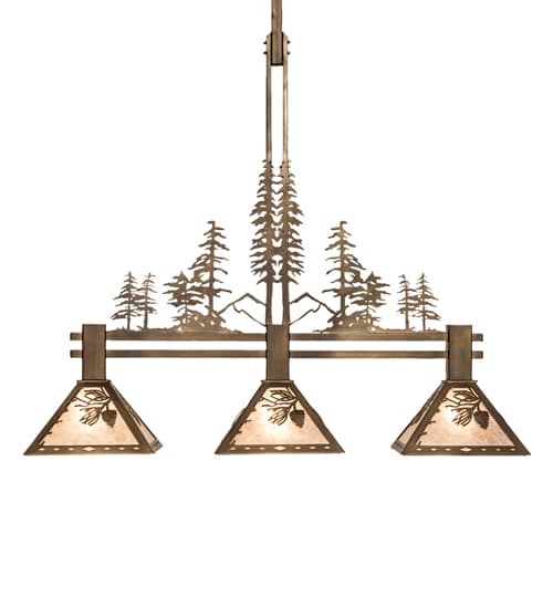 3 Light 45" Wide Linear Pendant