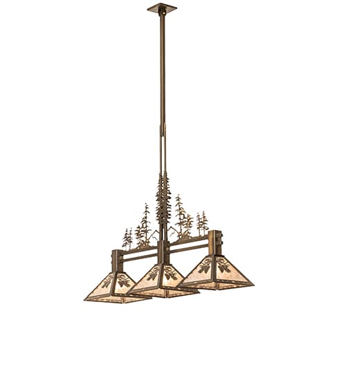 3 Light 45" Wide Linear Pendant