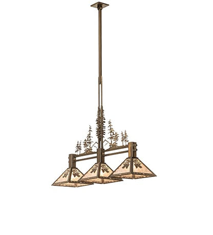 3 Light 45" Wide Linear Pendant