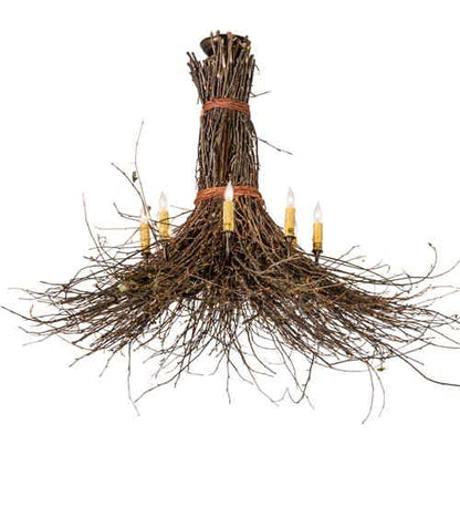 Twigs 8 Light 36" Wide Abstract Chandelier