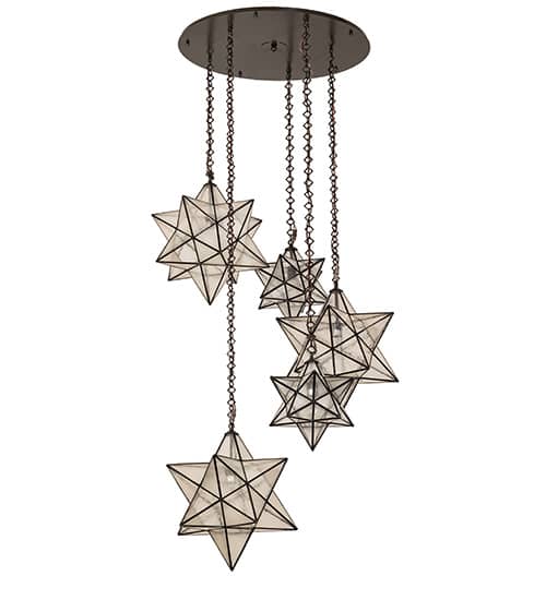 5 Light 38" Wide Multi Light Pendant