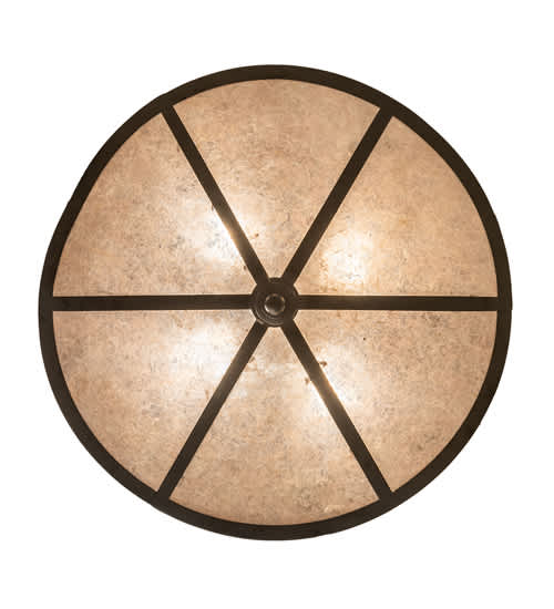 Ducks in Flight 4 Light 24" Wide Semi-Flush Drum Ceiling Fixture - Oil Rubbed Bronze Finish