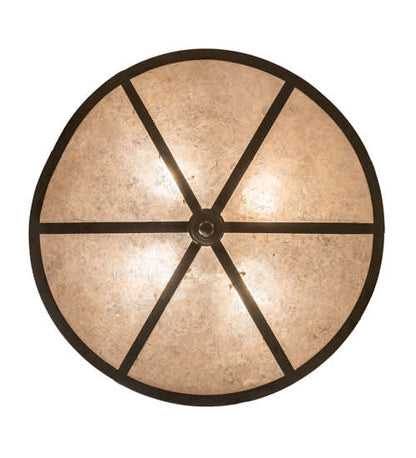 Ducks in Flight 4 Light 24" Wide Semi-Flush Drum Ceiling Fixture - Oil Rubbed Bronze Finish