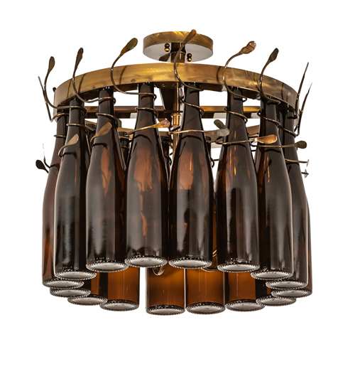 Tuscan Vineyard 5 Light 19" Wide Semi-flush Ceiling Fixture