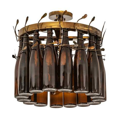 Tuscan Vineyard 5 Light 19" Wide Semi-flush Ceiling Fixture