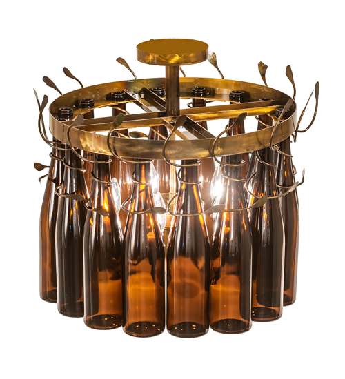 Tuscan Vineyard 5 Light 19" Wide Semi-flush Ceiling Fixture