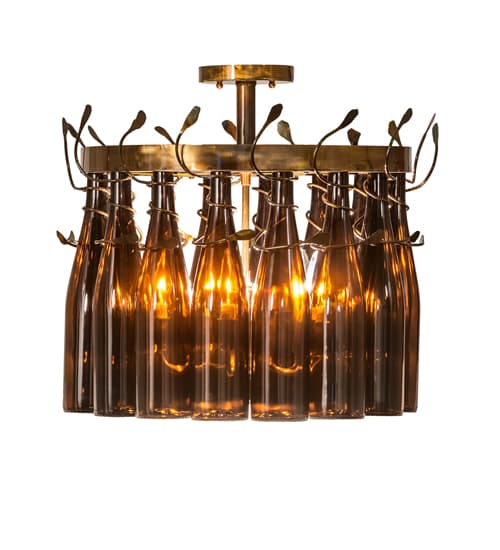Tuscan Vineyard 5 Light 19" Wide Semi-flush Ceiling Fixture
