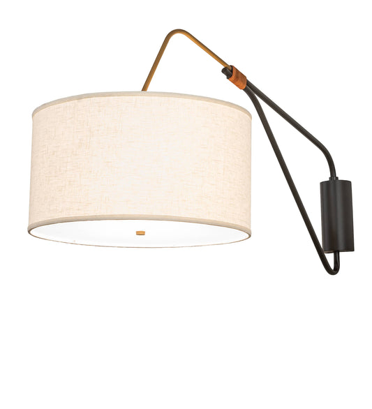 Cilindro 25" Tall Wall Sconce with Linen Shade