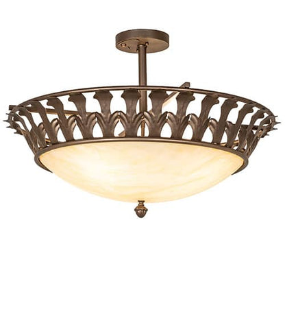 Hampton 4 Light 30" Wide Semi-Flush Bowl Ceiling Fixture - Tyler Bronze Finish
