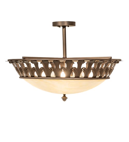 Hampton 4 Light 30" Wide Semi-Flush Bowl Ceiling Fixture - Tyler Bronze Finish