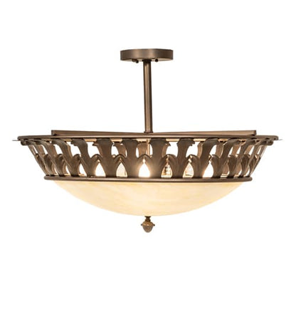 Hampton 4 Light 30" Wide Semi-Flush Bowl Ceiling Fixture - Tyler Bronze Finish