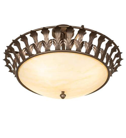 Hampton 4 Light 30" Wide Semi-Flush Bowl Ceiling Fixture - Tyler Bronze Finish