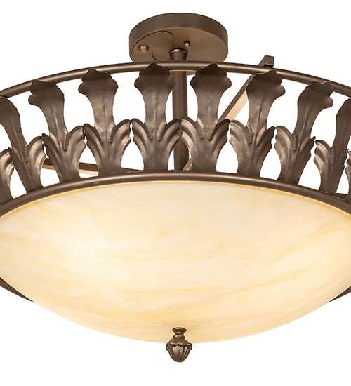 Hampton 4 Light 30" Wide Semi-Flush Bowl Ceiling Fixture - Tyler Bronze Finish