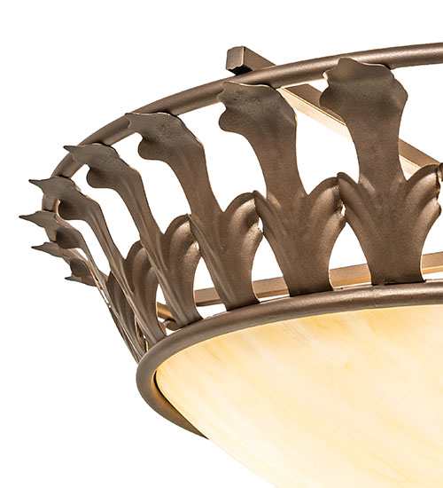 Hampton 4 Light 30" Wide Semi-Flush Bowl Ceiling Fixture - Tyler Bronze Finish