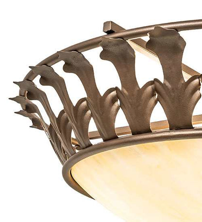 Hampton 4 Light 30" Wide Semi-Flush Bowl Ceiling Fixture - Tyler Bronze Finish