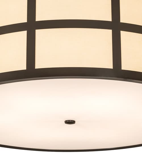 Cilindro Barnabas 6 Light 36" Wide Semi-Flush Drum Ceiling Fixture - Timeless Bronze Finish