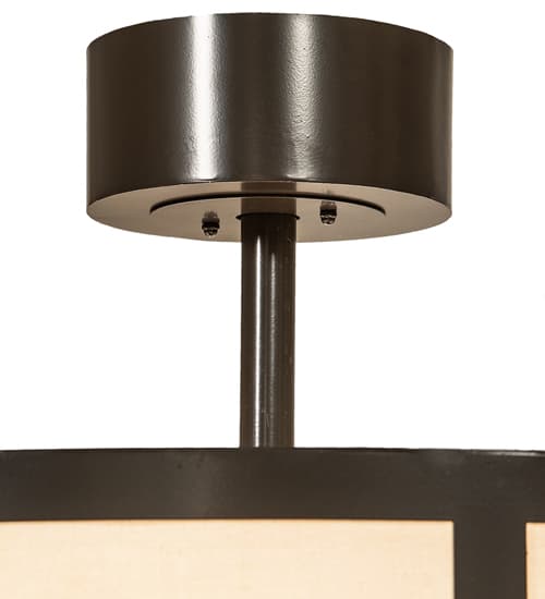 Cilindro Barnabas 6 Light 36" Wide Semi-Flush Drum Ceiling Fixture - Timeless Bronze Finish