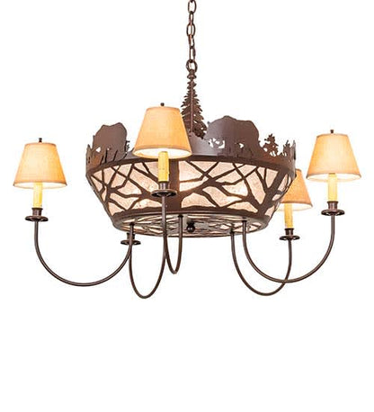 Black Bear 6 Light 38" Wide Chandelier