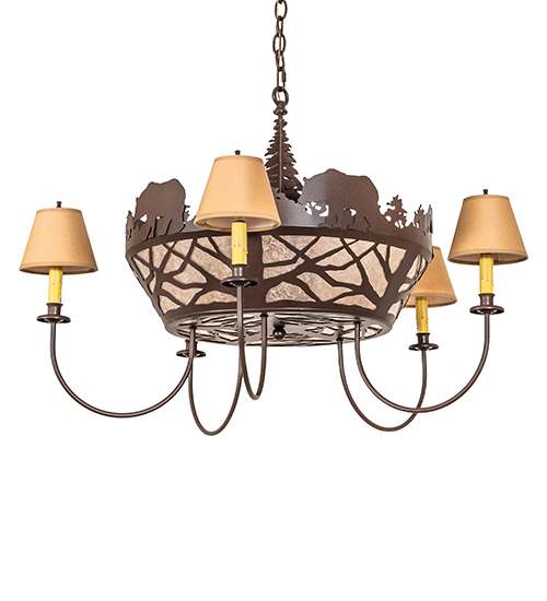 Black Bear 6 Light 38" Wide Chandelier