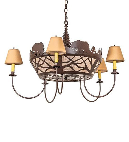 Black Bear 6 Light 38" Wide Chandelier