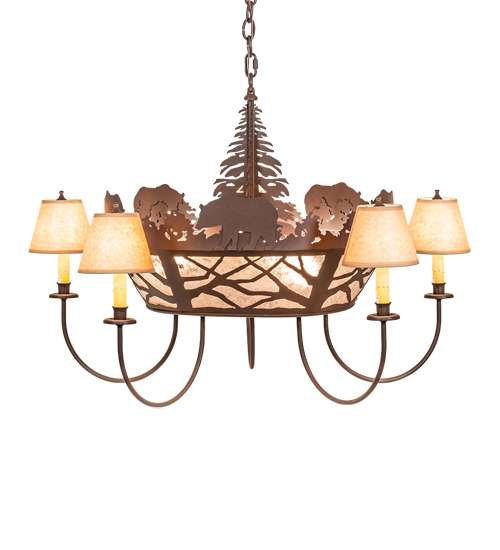 Black Bear 6 Light 38" Wide Chandelier