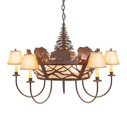 Black Bear 6 Light 38" Wide Chandelier